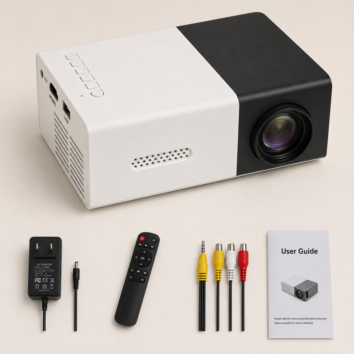 Mini Projector – T300 HD 1080P Portable LED Home Projector