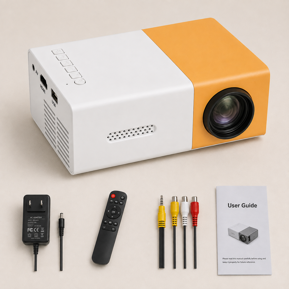 Mini Projector – T300 HD 1080P Portable LED Home Projector