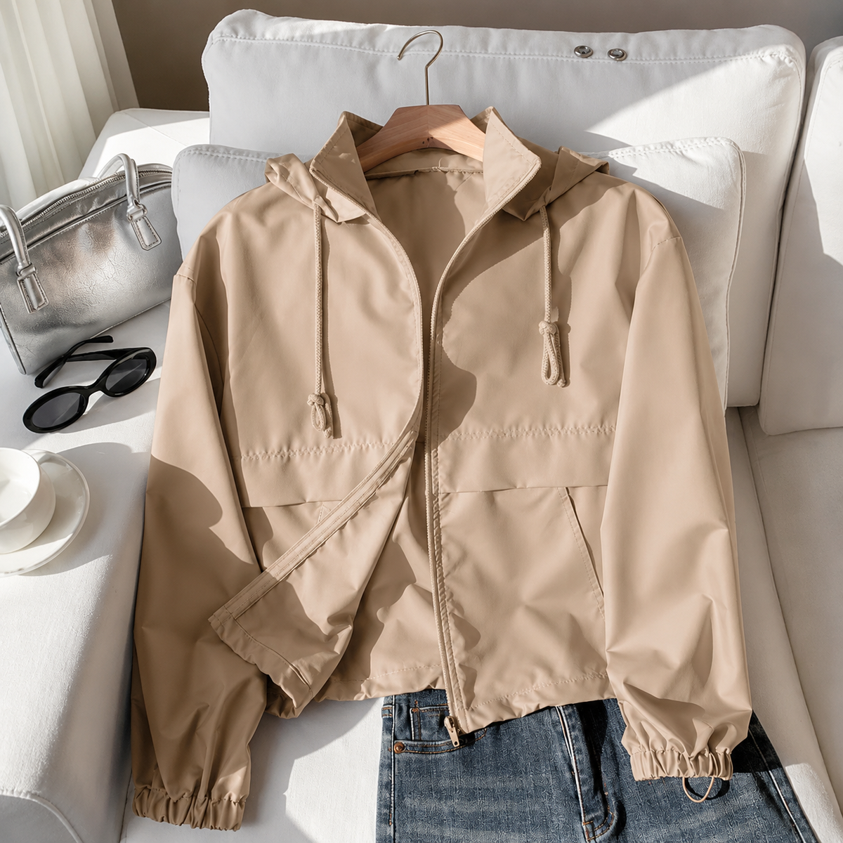 Hiking Rain Jacket – Lightweight Packable Windbreaker