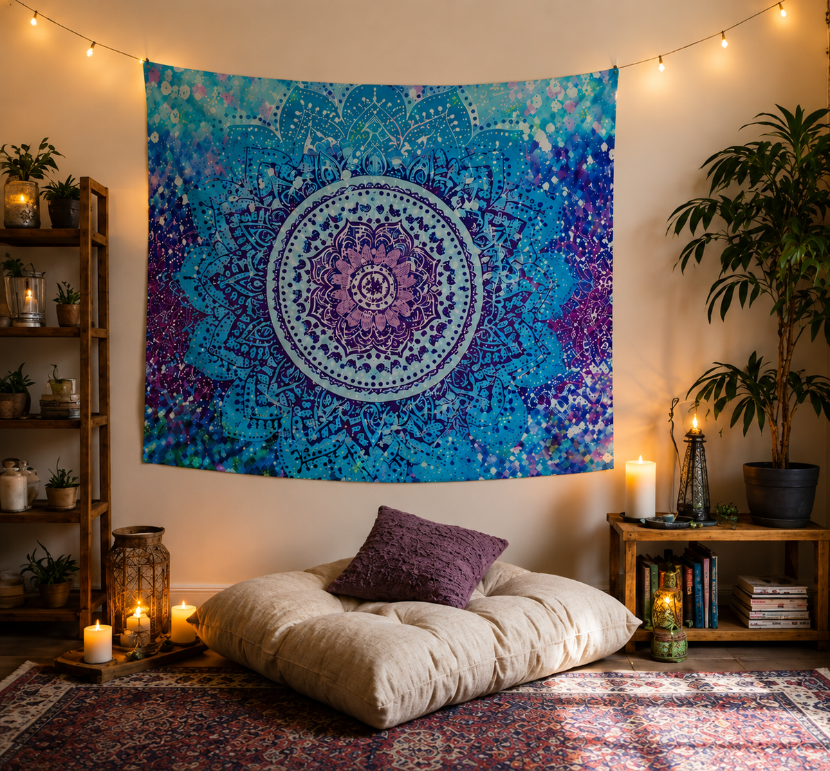 Mandala Tapestry – Bohemian Wall Hanging & Throw