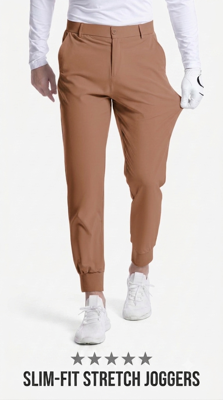 Men's Golf Joggers – Slim-Fit Stretch Tapered Pants