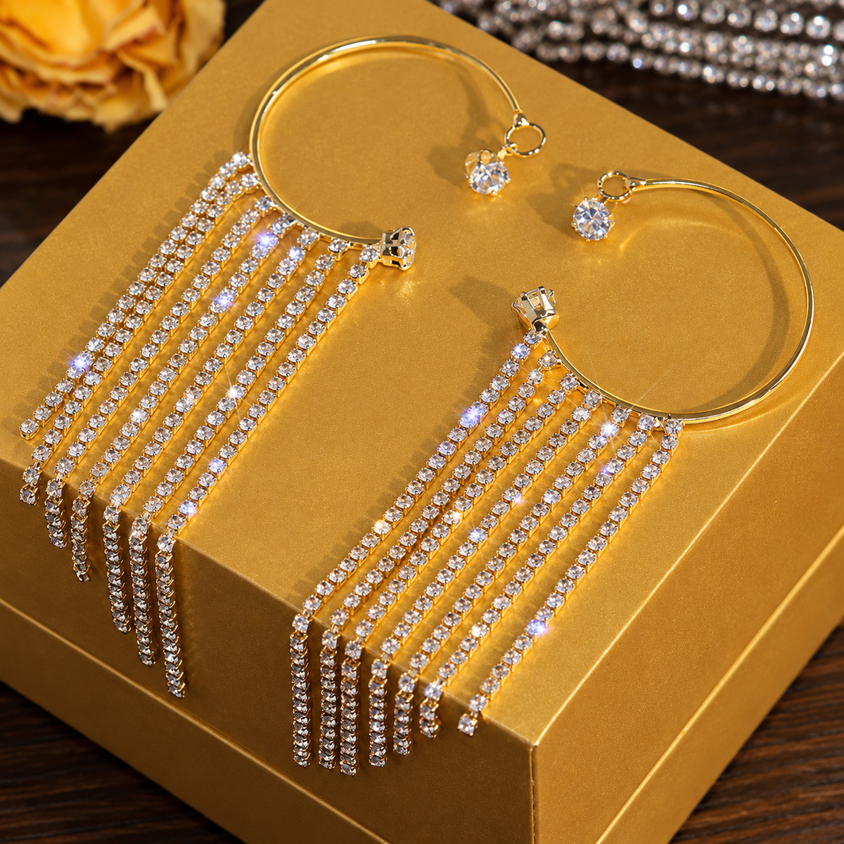 Tassel Earrings – Long Gold-Plated Drop Earrings