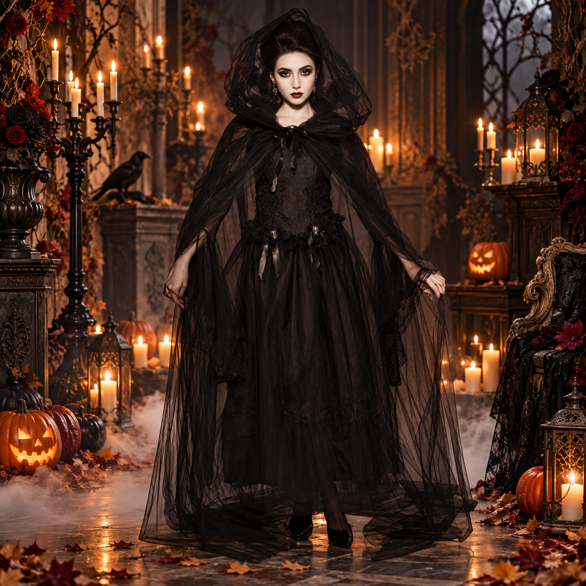 Halloween Maleficent Cosplay Costume Horror Clothing Set