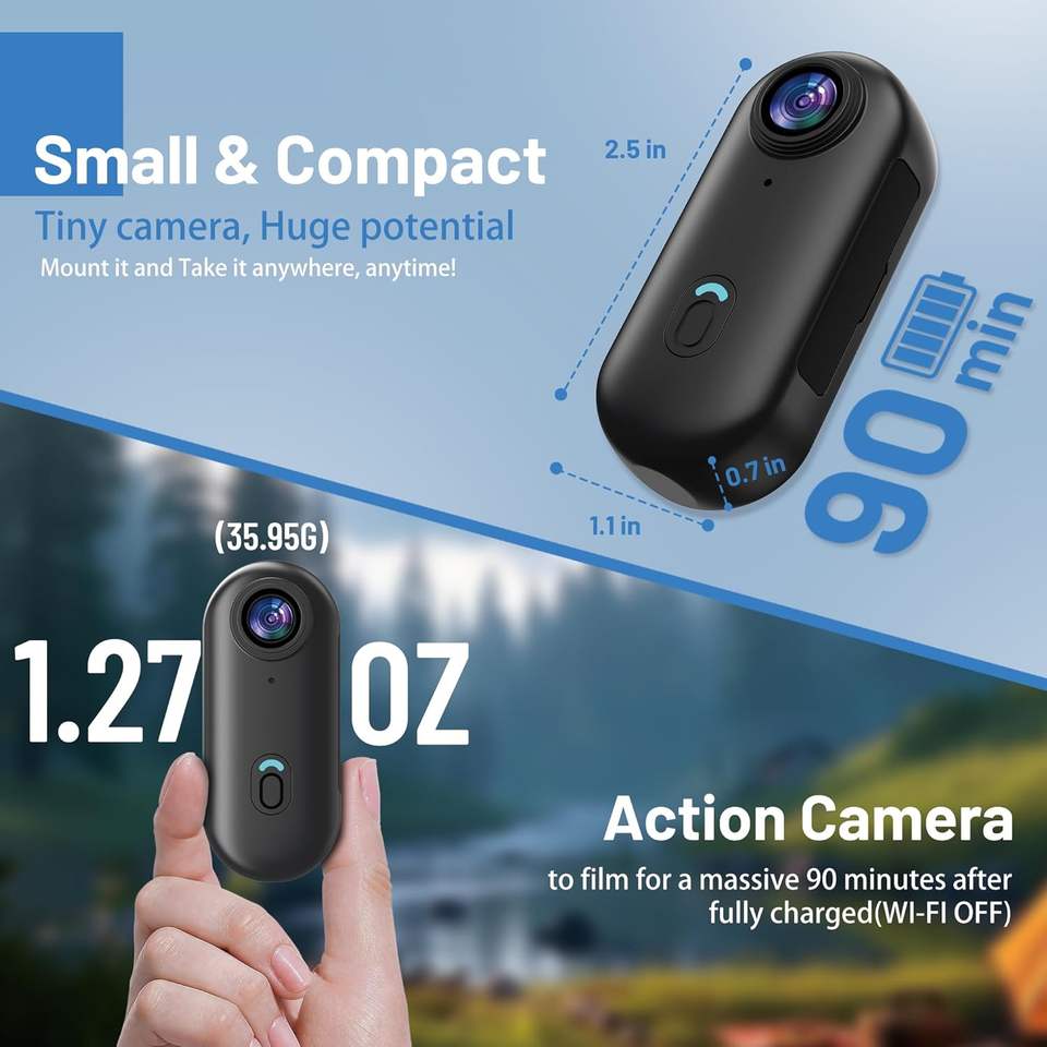Wearable body cam - thumb size