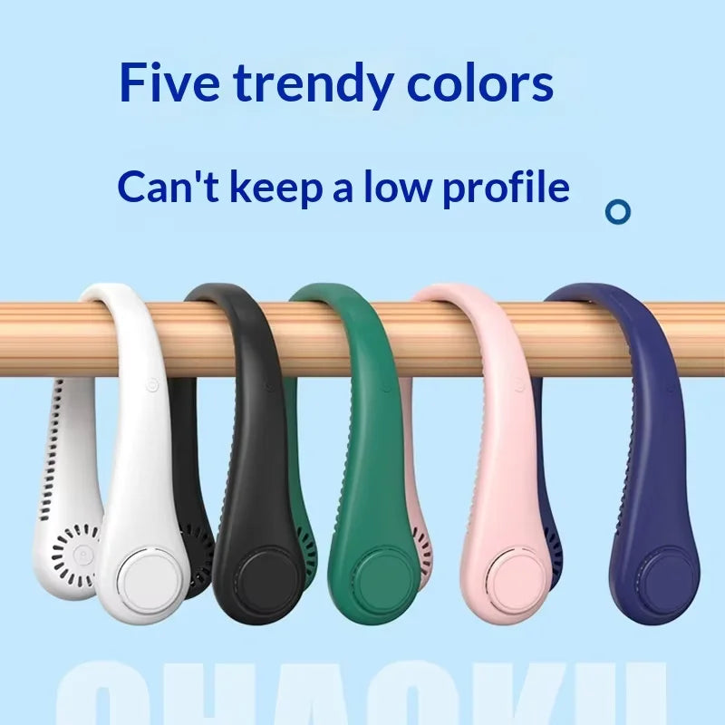 Portable Neck Fan – Rechargeable Hands-Free Bladeless Fan by OnlineShopMarket
