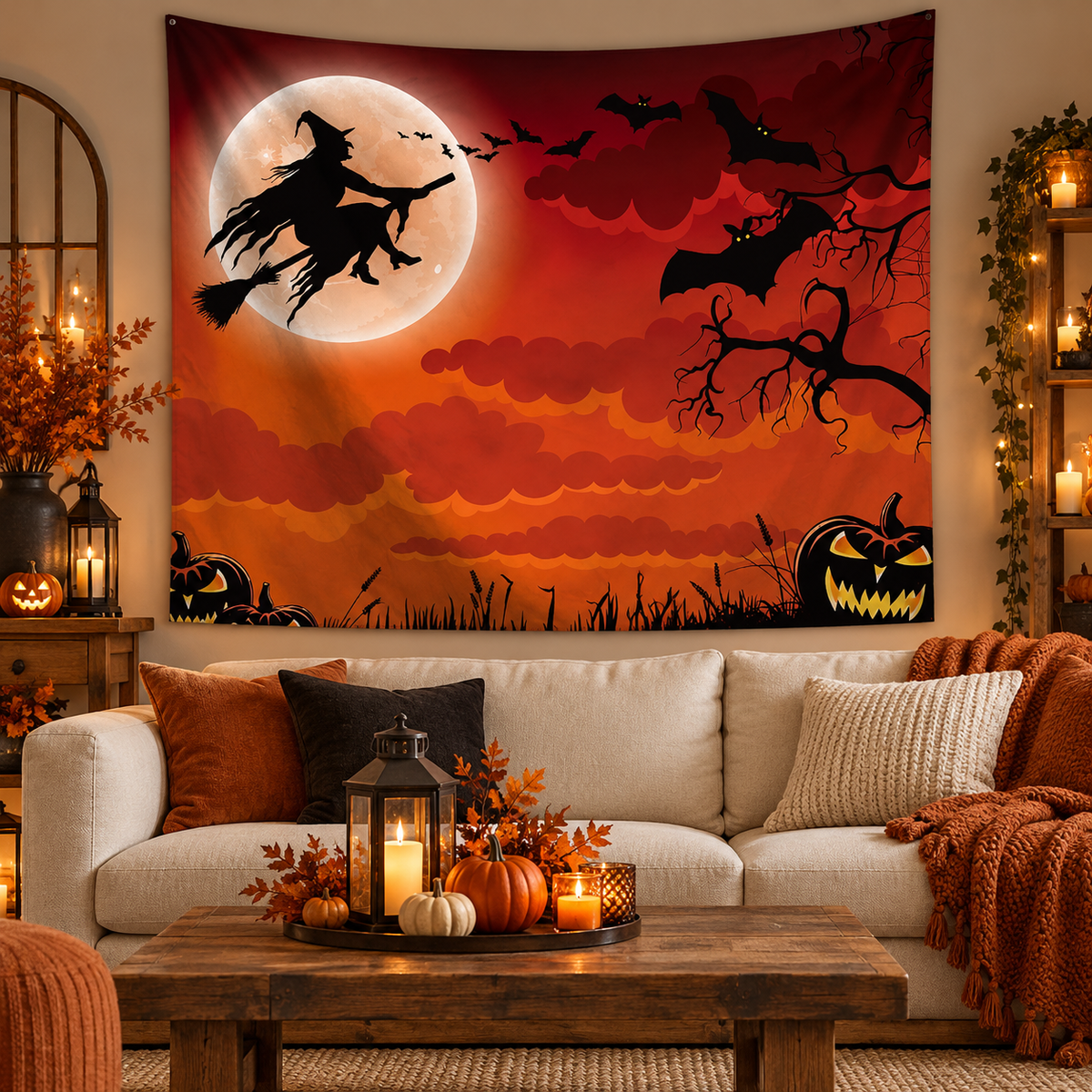 Halloween Witch Tapestry