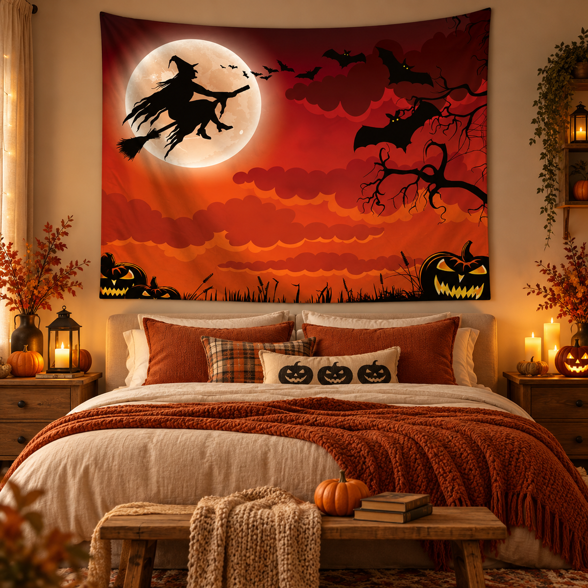 Halloween Witch Tapestry