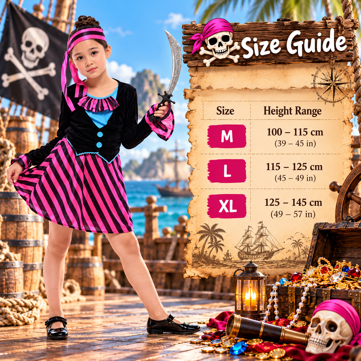 Halloween children's pirate costume