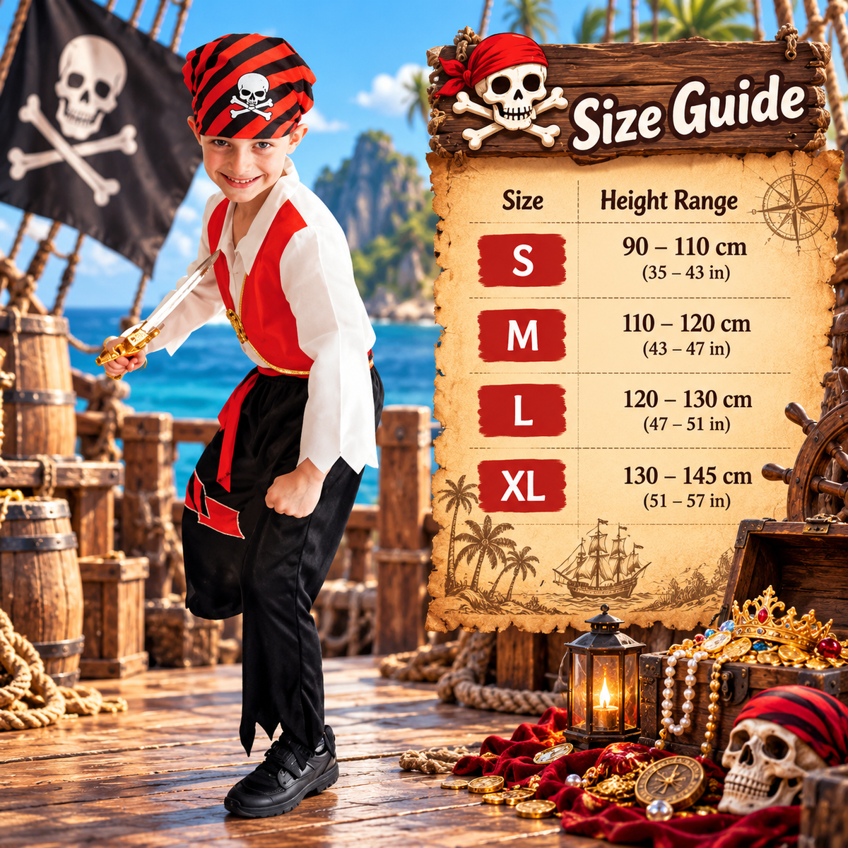 Halloween children's pirate costume