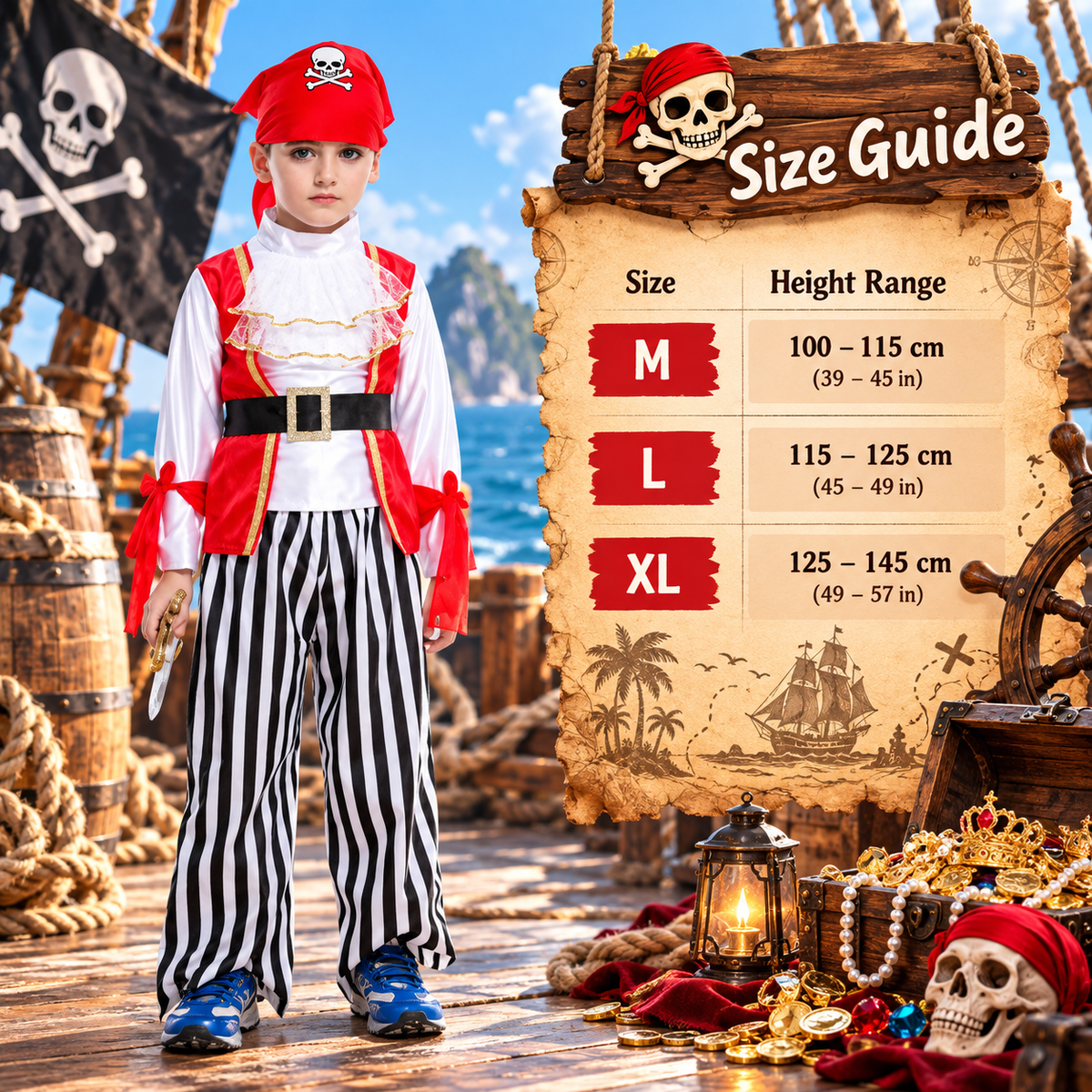 Halloween children's pirate costume