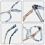 Blue Light Glasses – TR90 Square Anti-Glare Frames