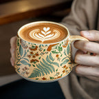 Handcrafted vintage ceramic coffee and tea mug