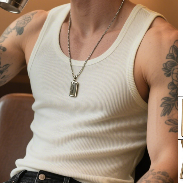 Men's Fitness Vest – Retro Cotton Sleeveless Tank Top