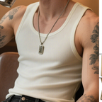 Men's Fitness Vest – Retro Cotton Sleeveless Tank Top