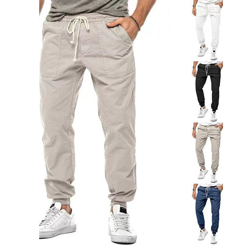 Men's loose casual tapered cargo jogger trousers