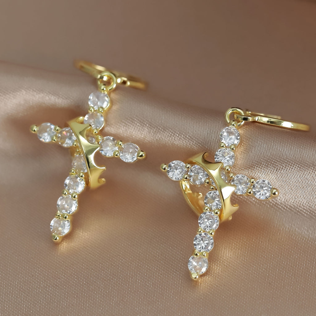 Cross Necklace – Rotatable Crown & Cross Pendant by OEM