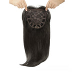 Straight Hair Topper – Middle-Part Synthetic Hairpiece (46cm) by OEM
