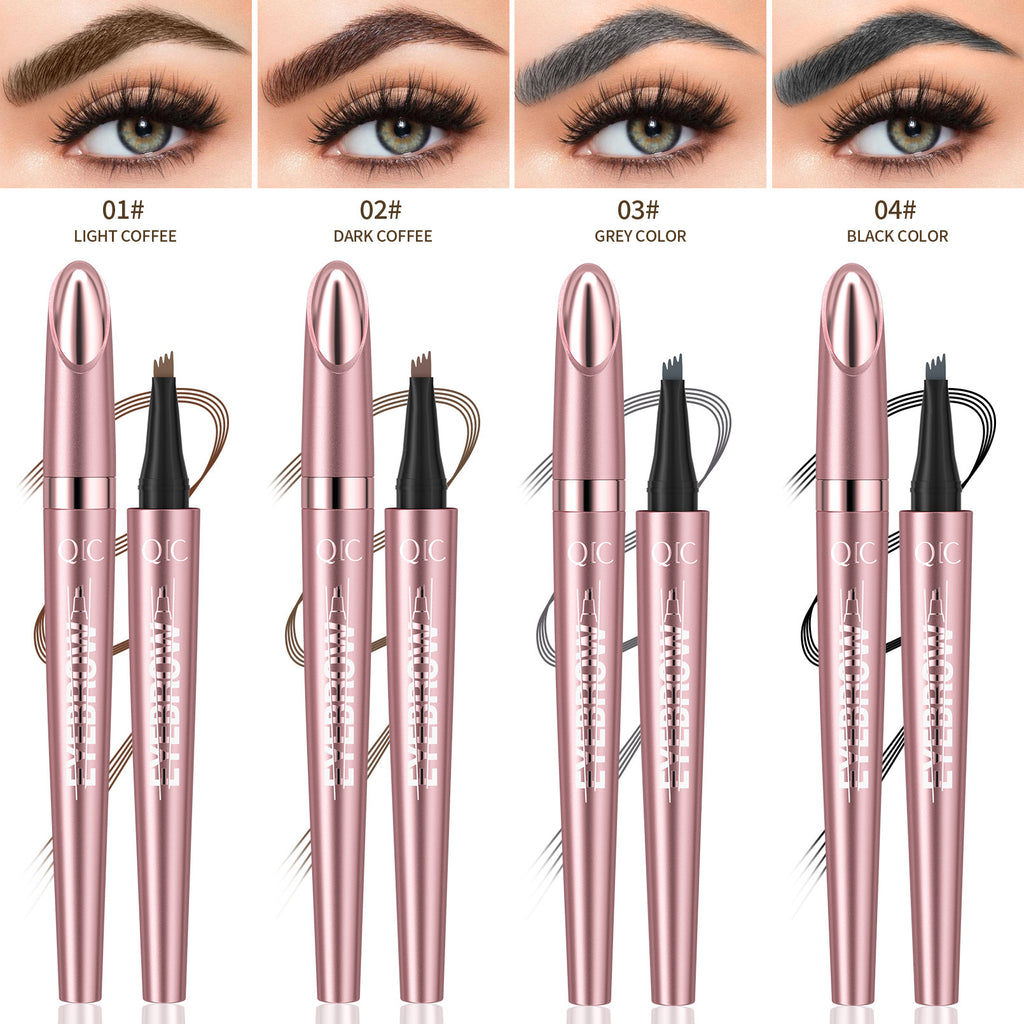 4-tip smudge-proof waterproof liquid eyebrow pen