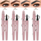 4-tip smudge-proof waterproof liquid eyebrow pen