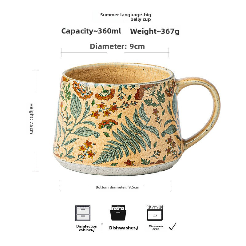 Ceramic Coffee Mug – Handcrafted Vintage Tea Cup