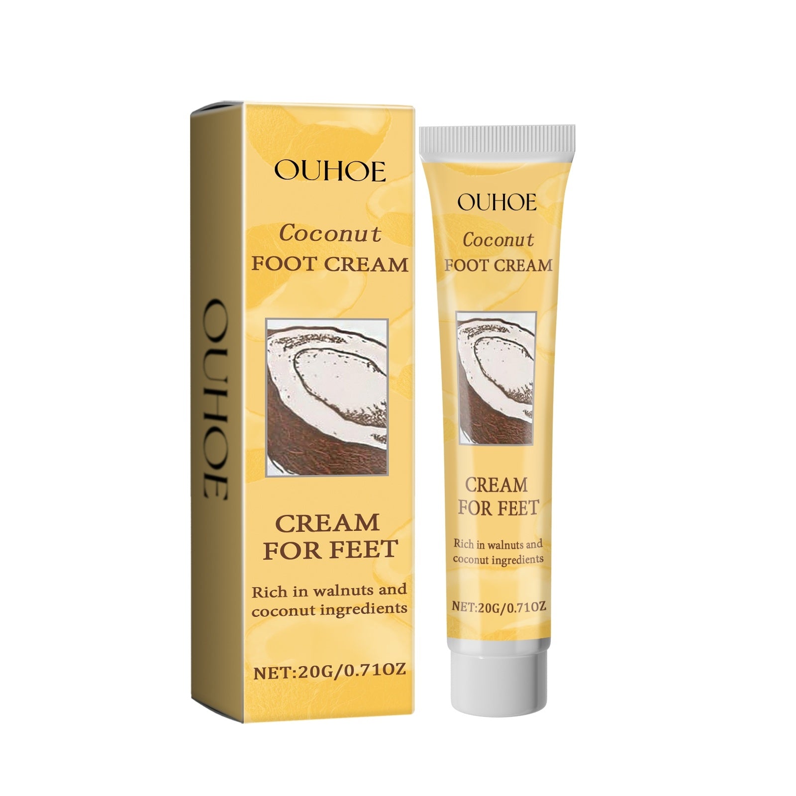 Moisturizing repair coconut foot care cream