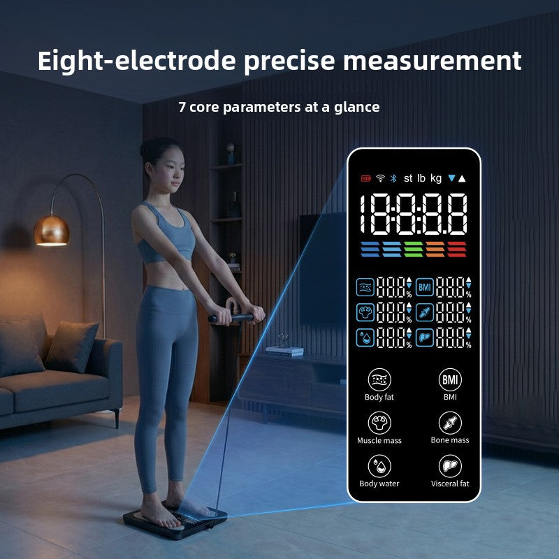 Smart Body Fat Scale – 8-Electrode Bluetooth Scale