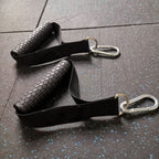 Anti-slip foam-grip resistance band handles, pair