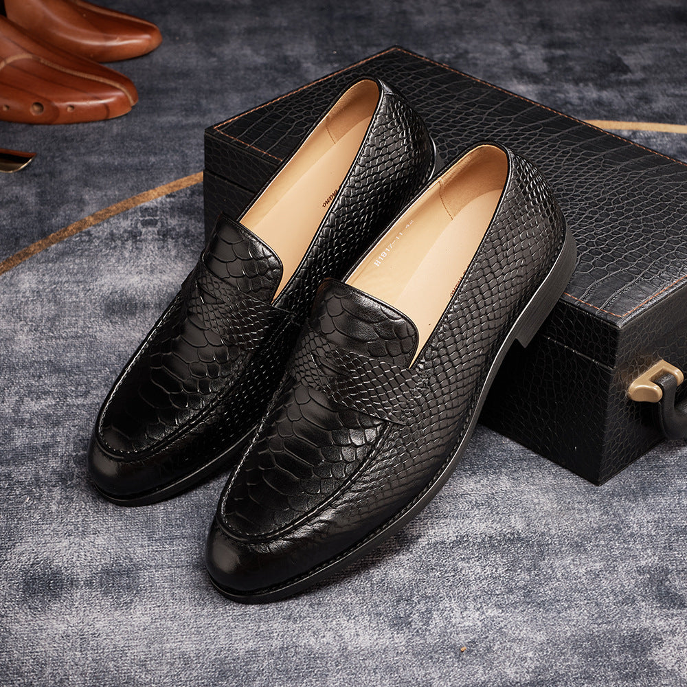 Men's leather brogue business formal dress shoes