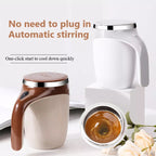 Rechargeable automatic magnetic self-stirring mug