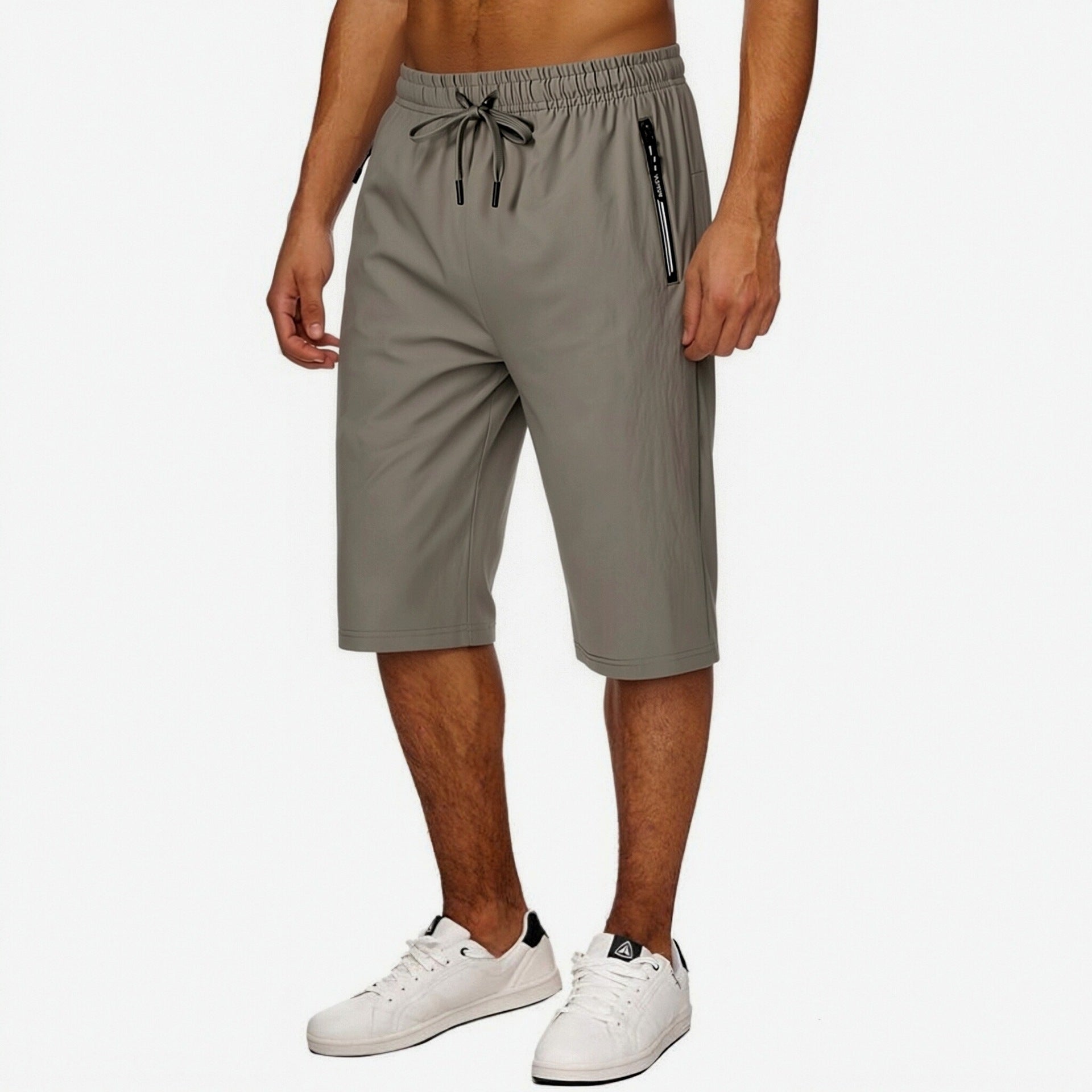 Men's lightweight stretch ice-silk casual trousers