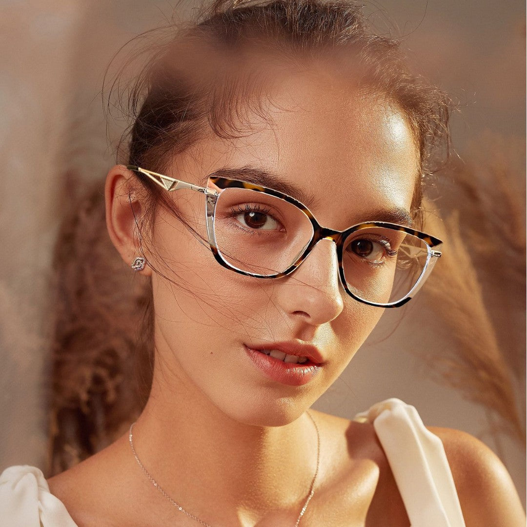 TR90 square anti-glare blue light blocking glasses