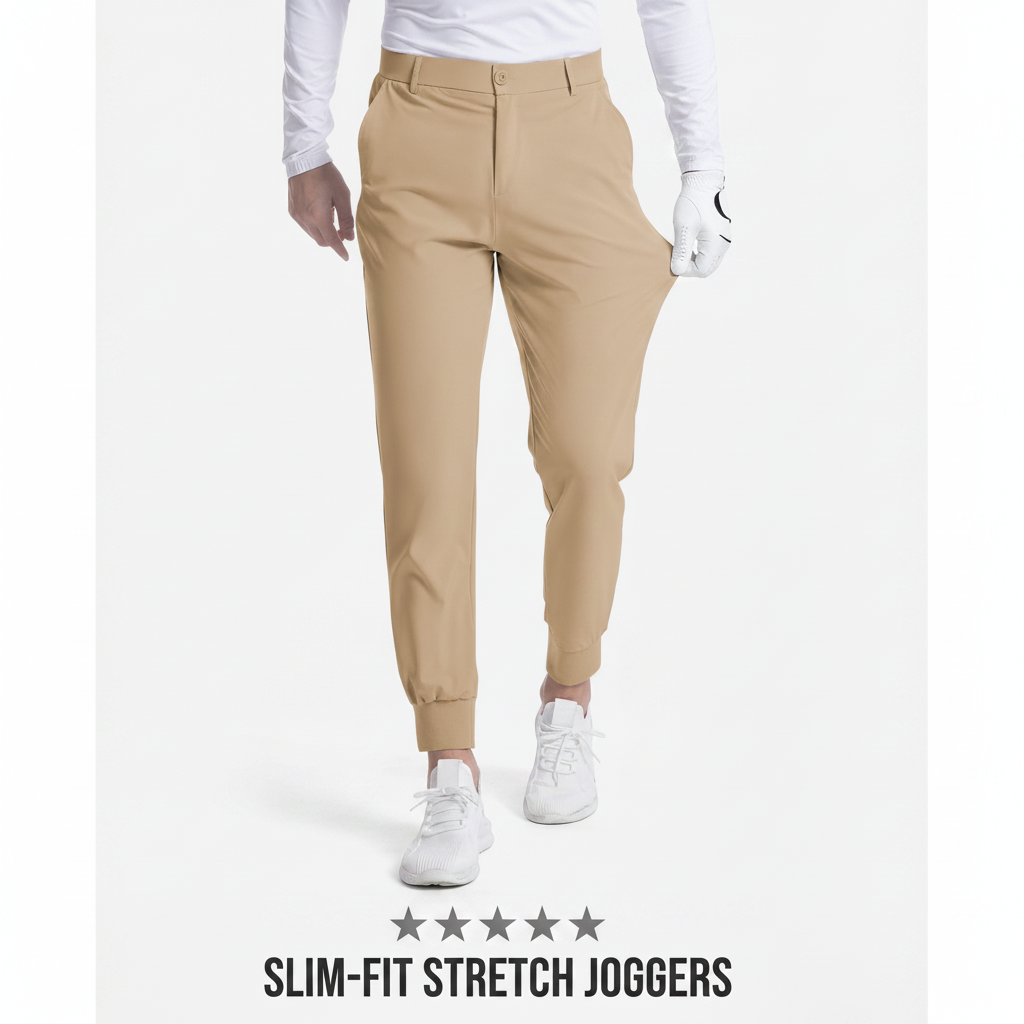 Men's Golf Joggers – Slim-Fit Stretch Tapered Pants