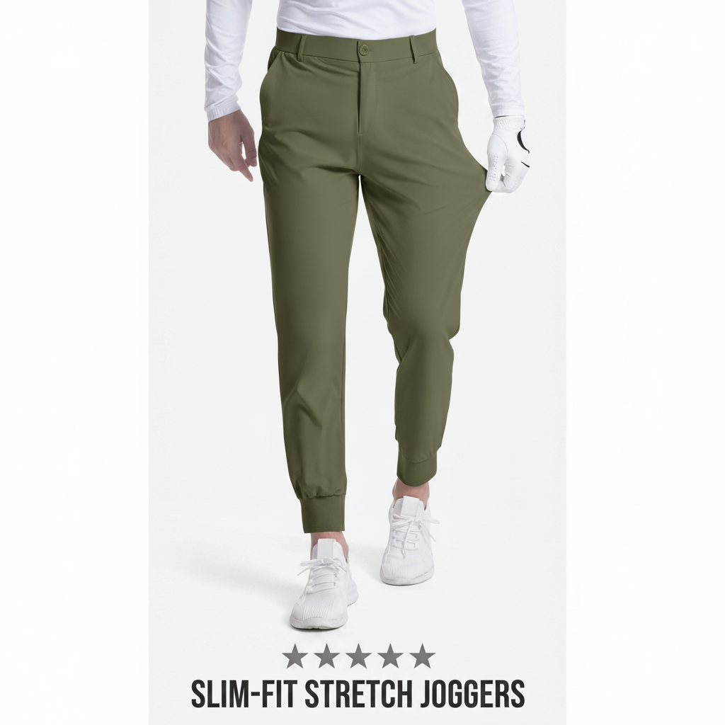 Men's Golf Joggers – Slim-Fit Stretch Tapered Pants