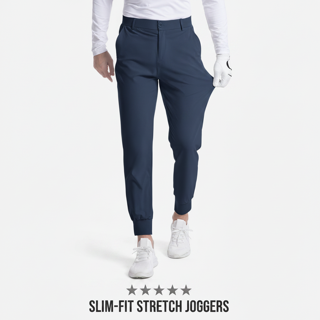 Men's Golf Joggers – Slim-Fit Stretch Tapered Pants