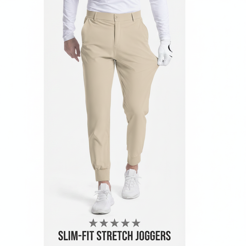 Men's Golf Joggers – Slim-Fit Stretch Tapered Pants